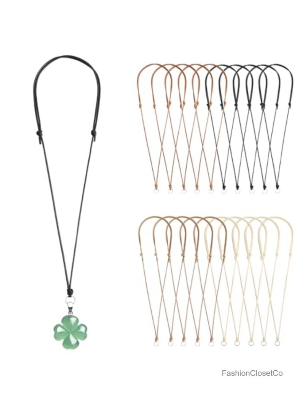 DIY Jewelry Making Wax Cord Necklace String Adjustable 20 Pcs